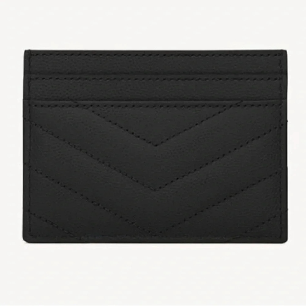YSL Monogram Card Case in Grained Leather - Picture 2 of 4